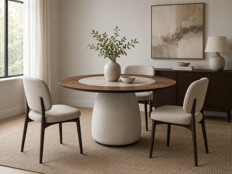 Cattelan Italia Botero Ker-Wood Round Table By Cattelan Italia