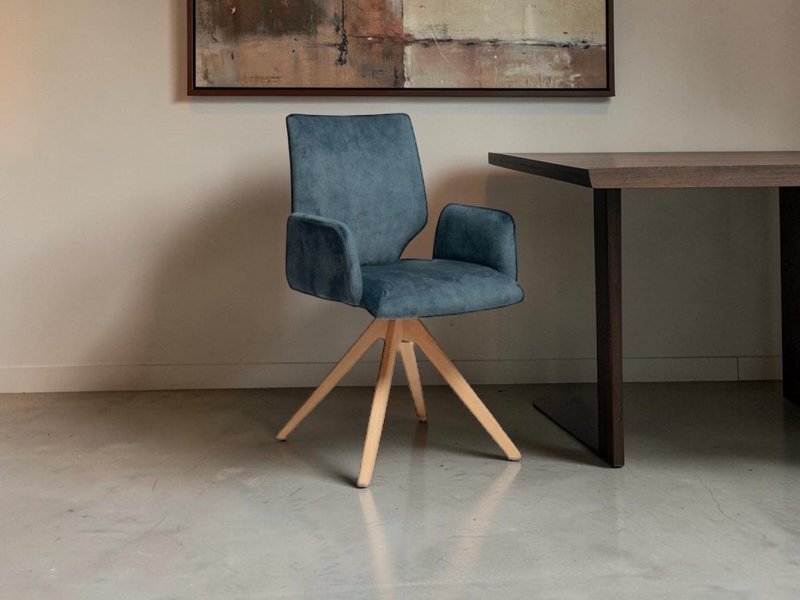 Venjakob Venjakob Q414 Arnd Soft Cushion Wooden Leg Chair With Arms