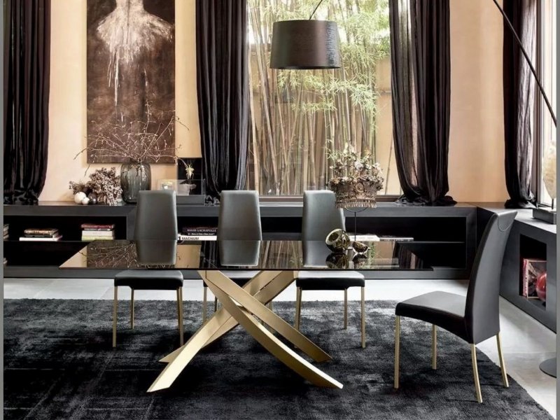 Bontempi Artistico Glass Rectangular Table By Bontempi