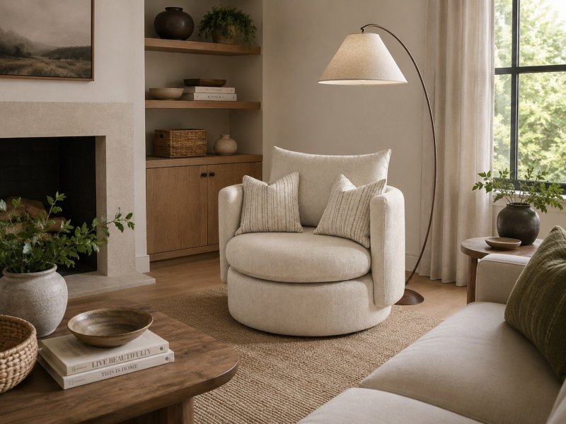 Beadle Crome Interiors Rose Swivel Armchair