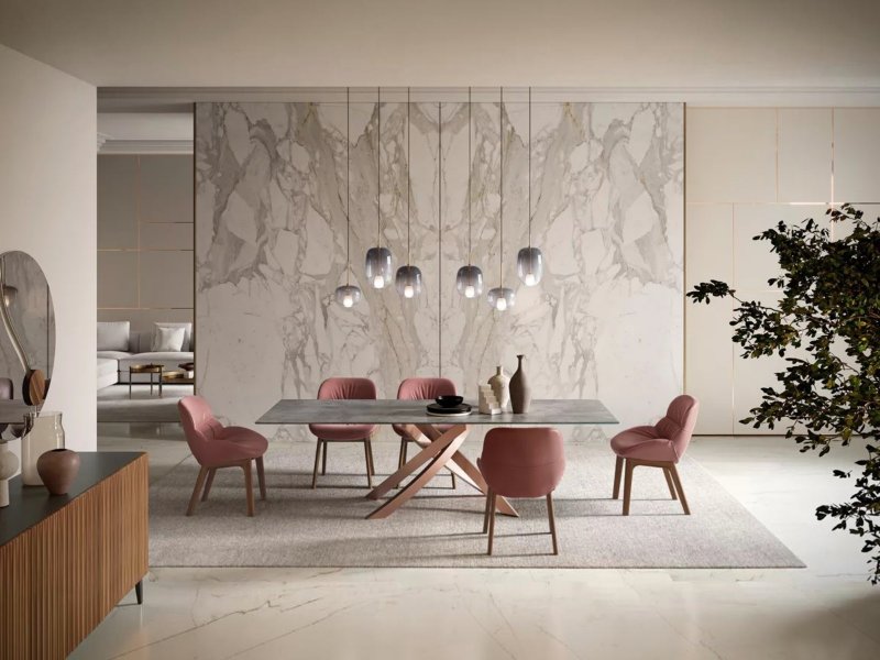 Bontempi Artistico Marble Rectangular Table By Bontempi