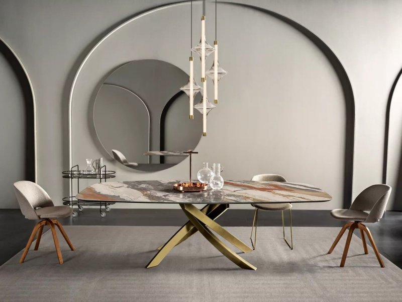 Bontempi Artistico Barrel 220cm Width Table By Bontempi