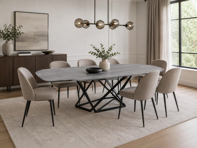 Bontempi Delta Large Extending Barrel Table By Bontempi