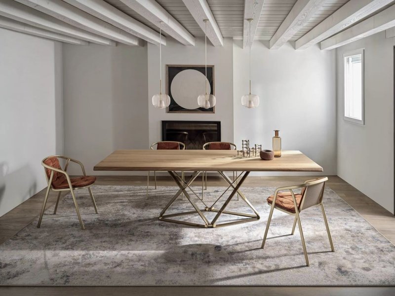 Bontempi Delta 200cm x 100cm Rectangular Fixed Table By Bontempi
