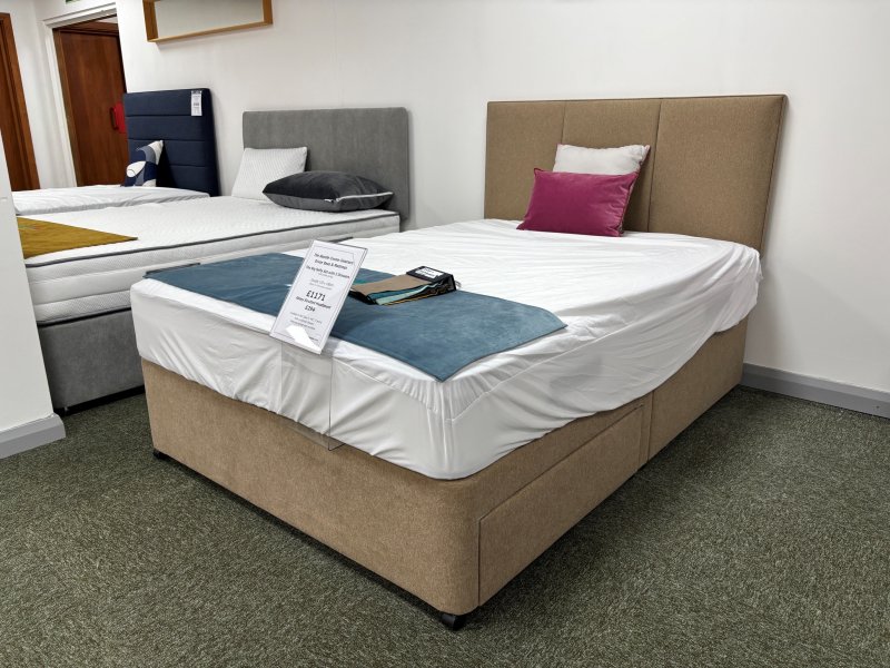 Beadle Crome Interiors Special Offers Big Softy Double Mattress, 2 Drawer Divan and Headboard Clearance