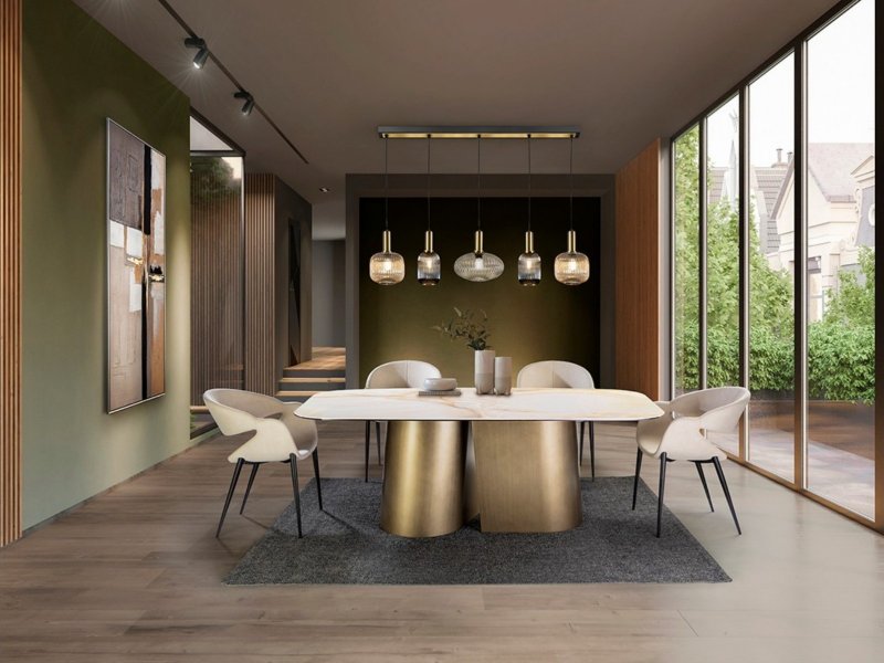 Beadle Crome Interiors Nyla 5 Lights In A Line Pendent