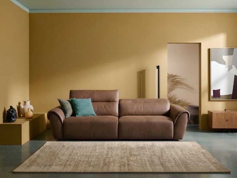 Ego Italiano Maddox Leather Reclining Sofa