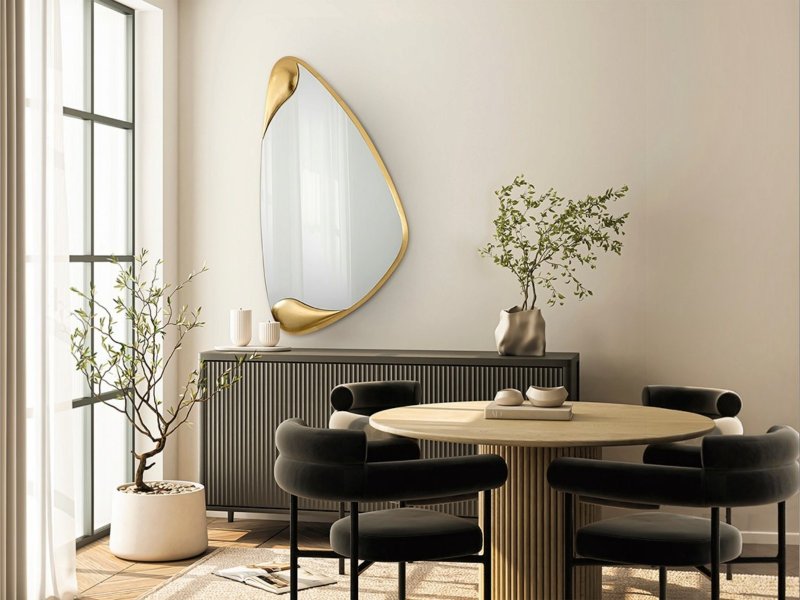 Beadle Crome Interiors Delilah Triangle Gold Mirror