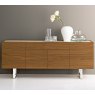 Calligaris Horizon 4 doors and central drawer sideboard, Glass Top 210cm Width By Calligaris