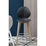 Calligaris Basil Leather Stool with wood Legs By Calligaris