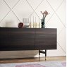 Calligaris Horizon 2 Side Doors and 3 Drawers Sideboard.Glass Top 180cm Width By Calligaris