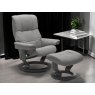 Stressless Stressless Quick Delivery Mayfair Medium Classic Base in Paloma Silver Grey