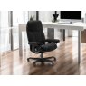 Stressless Stressless Quick Delivery Consul Office Medium Chair in Batick Black