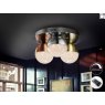 Beadle Crome Interiors Globe Flush Ceiling Light Dimmable With Remote