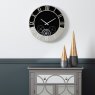 Beadle Crome Interiors Special Offers Black and Silver Metal Gear Wall Clock