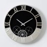 Beadle Crome Interiors Special Offers Black and Silver Metal Gear Wall Clock