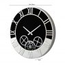 Beadle Crome Interiors Special Offers Black and Silver Metal Gear Wall Clock