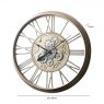 Beadle Crome Interiors Special Offers 85cm Silver Gear Wall Clock