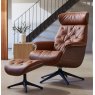 Beadle Crome Interiors Milo Recliner Chair and Footrest Wooden