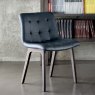 Bontempi Kuga Dining Chair With Wooden Legs