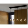 Beadle Crome Interiors Catania Gold and Black 5 in A Row Pendant Light