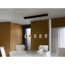 Beadle Crome Interiors Catania Gold and Black 5 in A Row Pendant Light