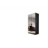 Beadle Crome Interiors Comet 2 Door Hinged Wardrobe with Mirror Fronts
