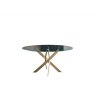 Bontempi Barone Glass Round Table By Bontempi