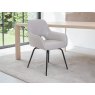 Beadle Crome Interiors Ivy Metal Leg Dining Chair in Leather