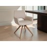 Beadle Crome Interiors Ivy Wooden Leg Dining Chair Leather